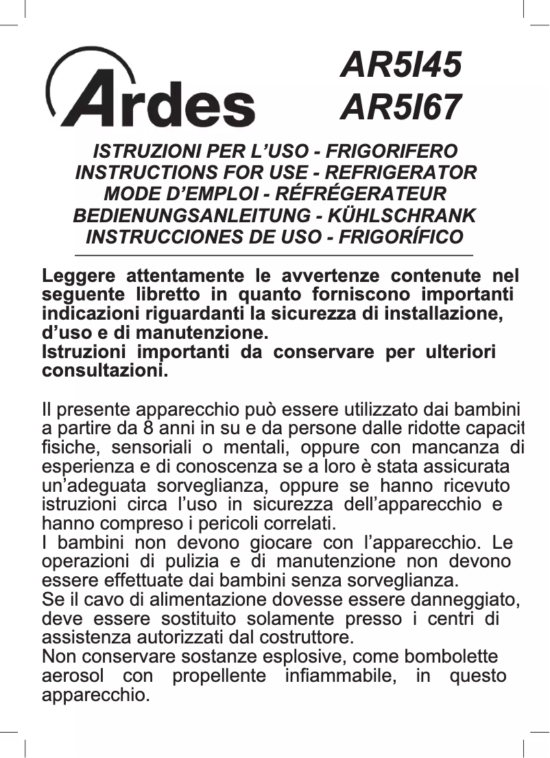 Página 1 del manual Manual de usuario Ardes AR5I67