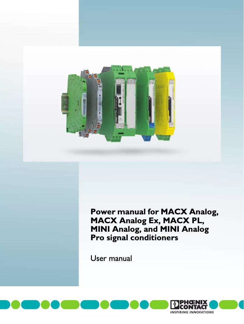 Page n°1 - Manuel utilisateur Phoenix Contact MCR-EX-SL-RPSSI-I