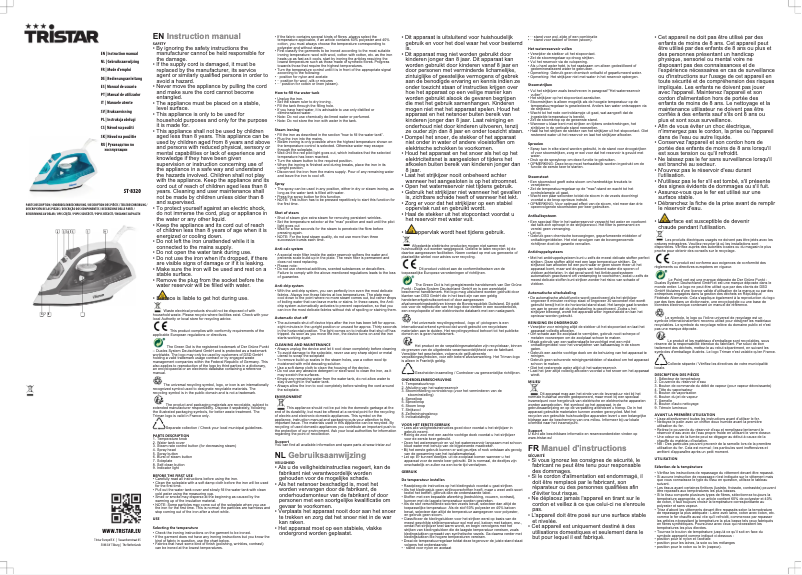 Page 1 de la notice Manuel utilisateur TriStar ST-8320
