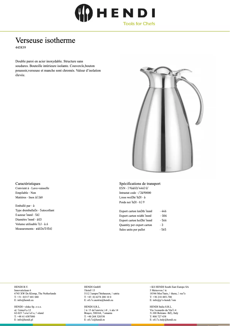 Page n°1 - Fiche technique Fine Dine 445839