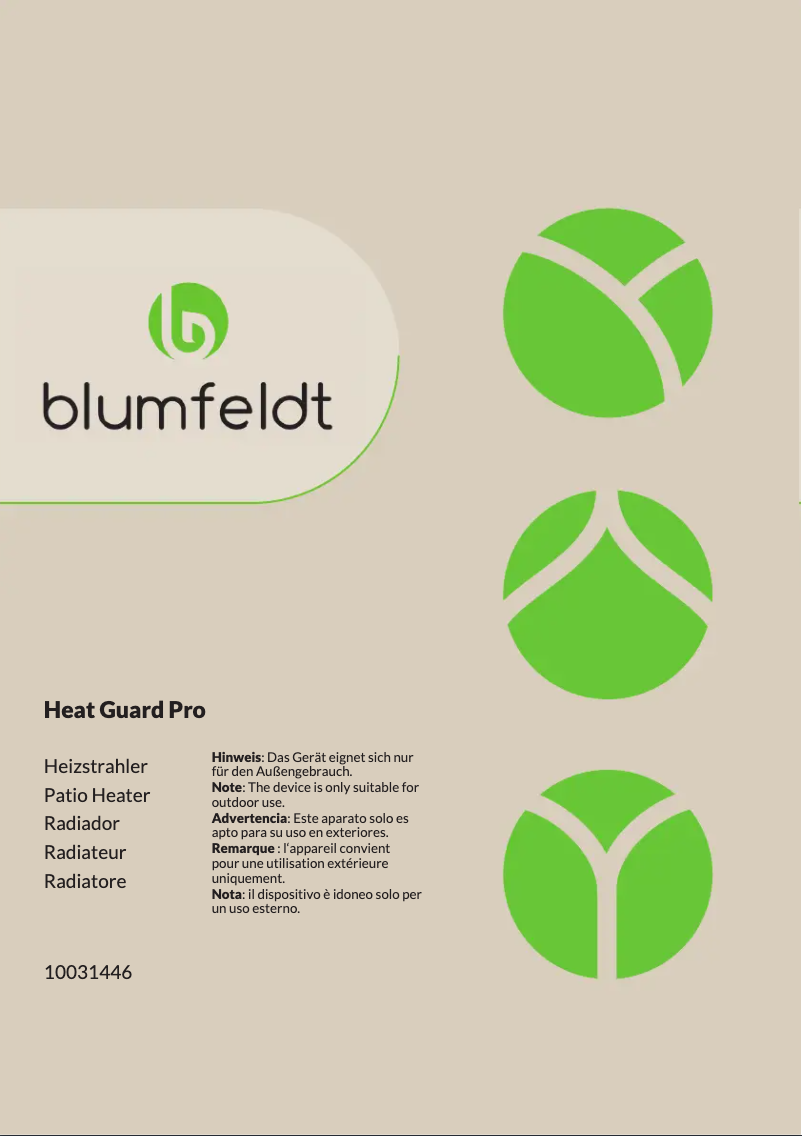 Page n°1 - Manuel utilisateur Blumfeldt Heat Guard Pro Stand