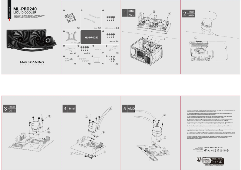 Page 1 de la notice Manuel utilisateur Mars Gaming ML-PRO240