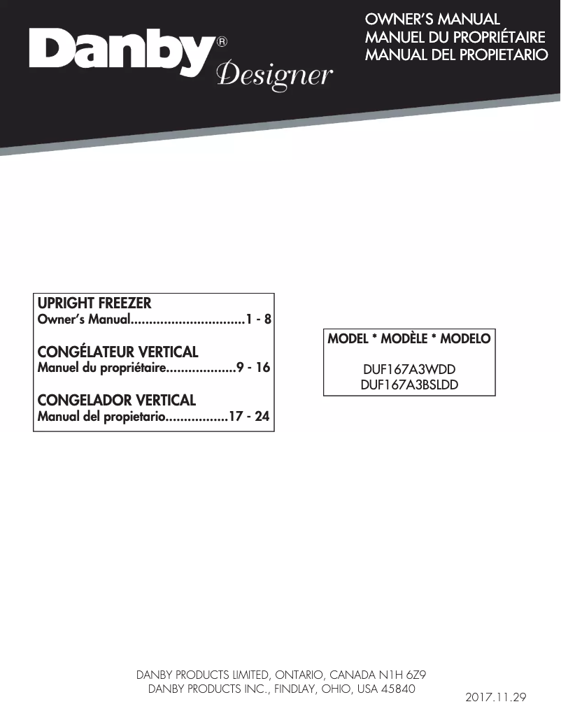 Página 1 del manual Manual de usuario Danby Designer DUFM101A2WDD