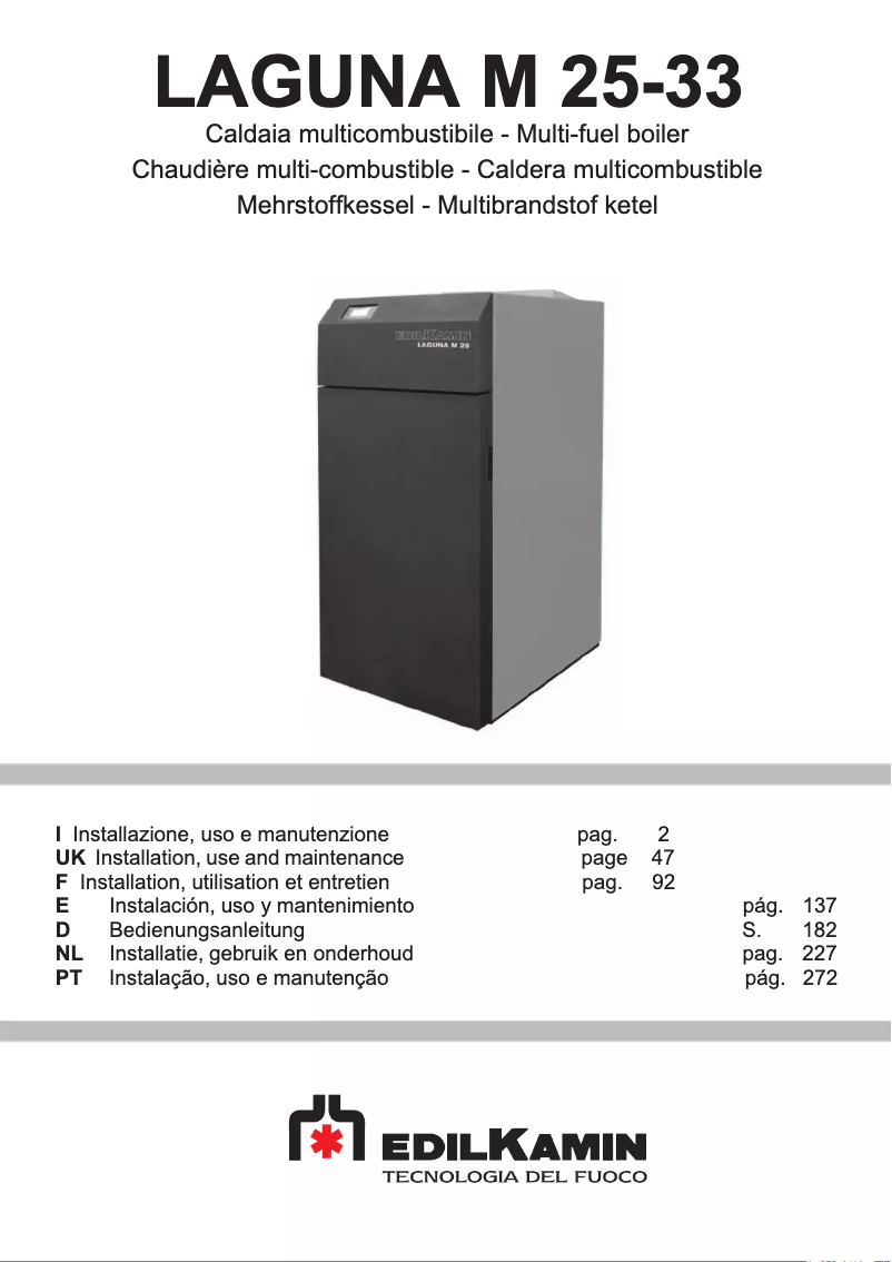 Page 1 de la notice Manuel utilisateur Edilkamin LAGUNA M
