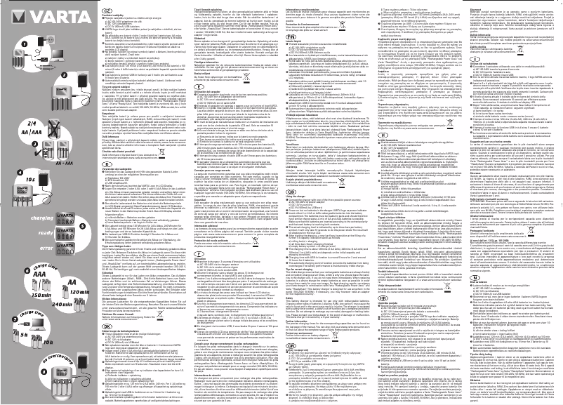 Page 1 de la notice Manuel utilisateur Varta POWERLCD