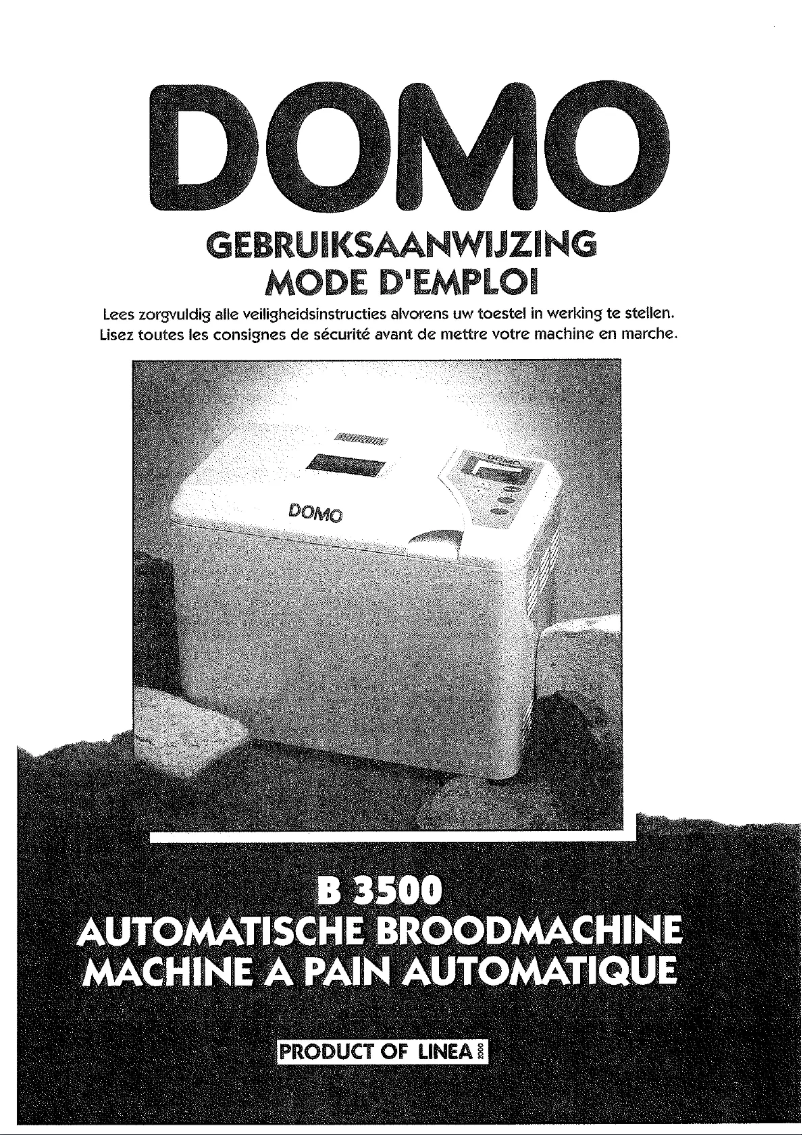 Page 1 de la notice Manuel utilisateur Domo B3500