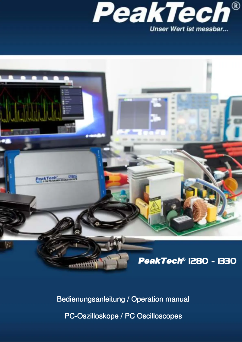 Page n°1 - Manuel utilisateur PeakTech 1330