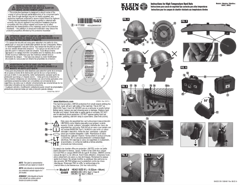 Page n°1 - Manuel utilisateur Klein Tools 60452