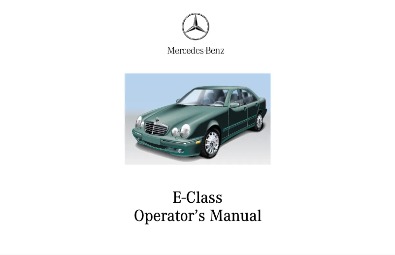 Imagen de la primera página del manual del dispositivo E-Class (2002)