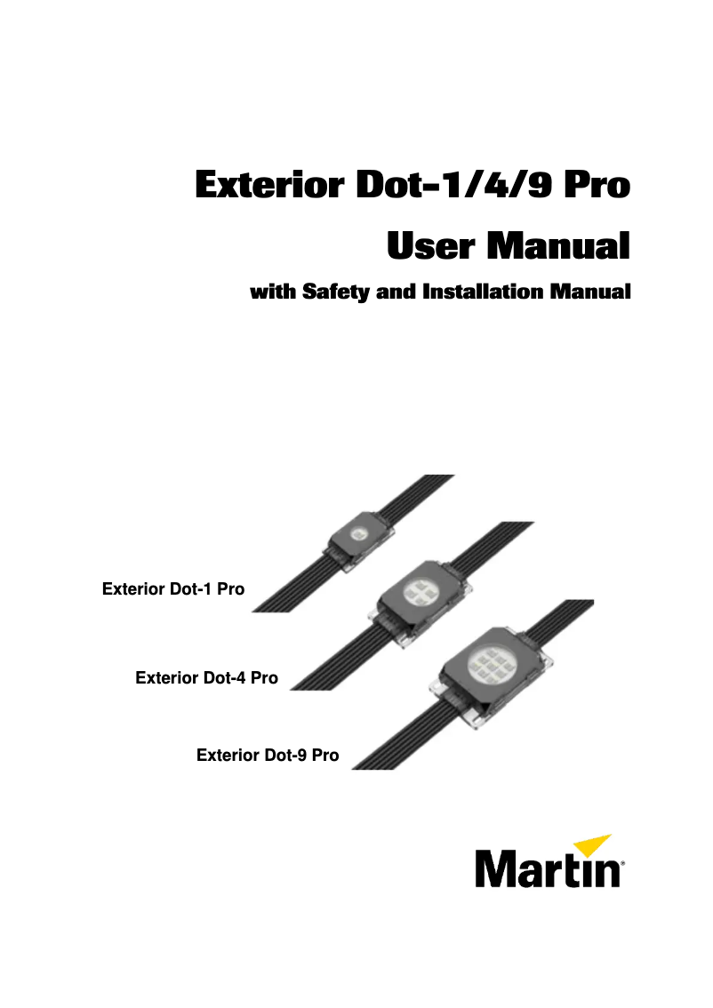 Image de la première page du manuel de l'appareil Exterior Dot-1 Pro