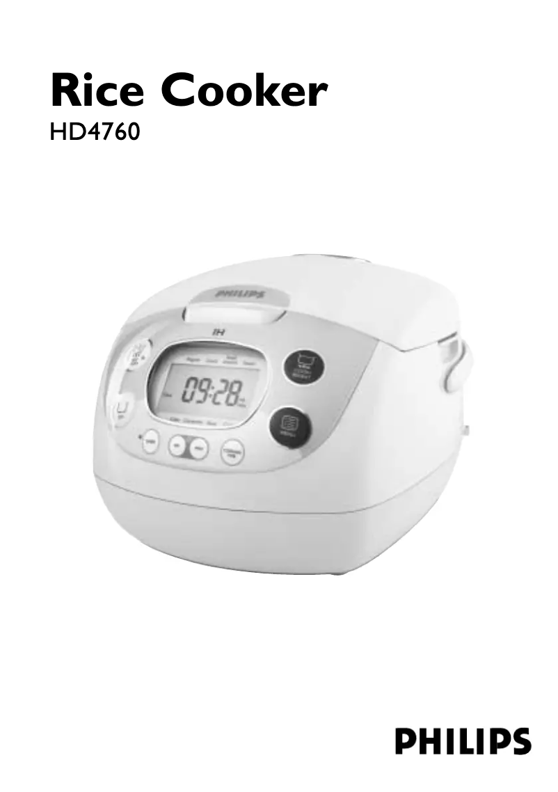 Page 1 de la notice Manuel utilisateur Philips HD4760