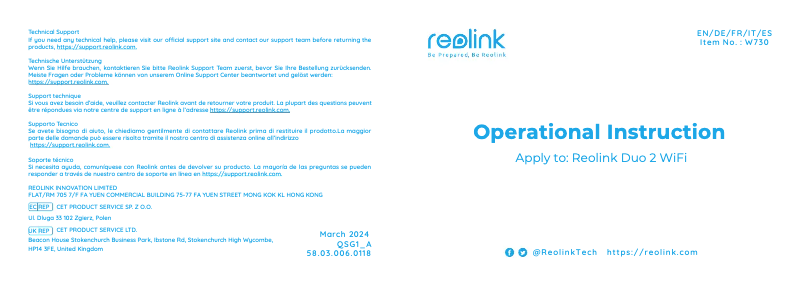 Image de la première page du manuel de l'appareil Duo 2 WiFi