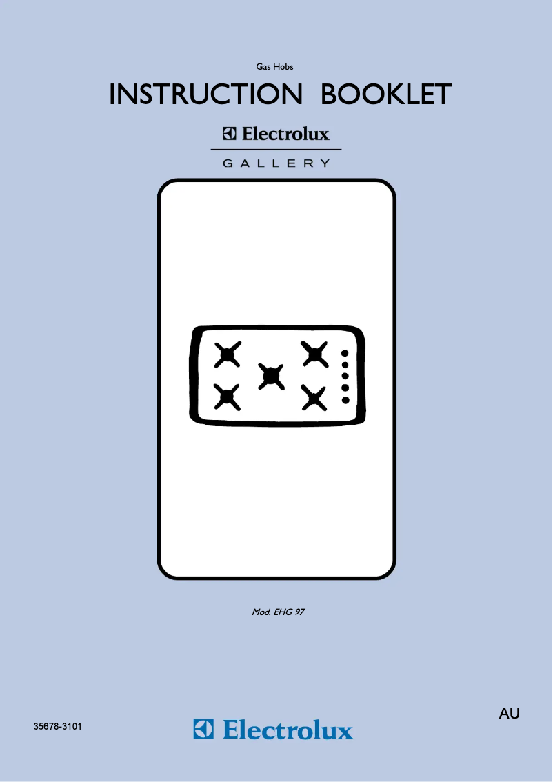 Page 1 de la notice Manuel utilisateur Electrolux EHG 97