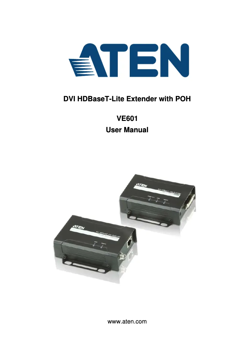 Image de la première page du manuel de l'appareil VE601