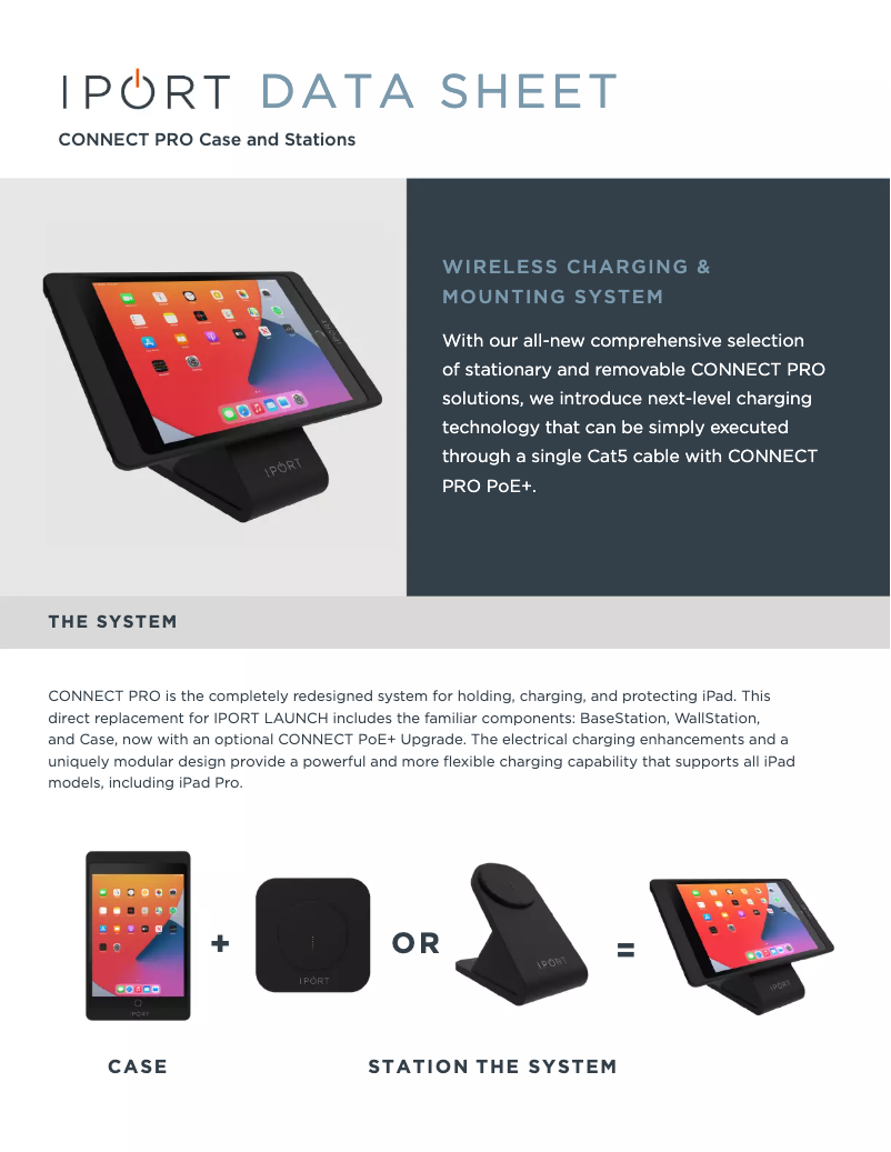 Page 1 de la notice Fiche technique iPort 72329