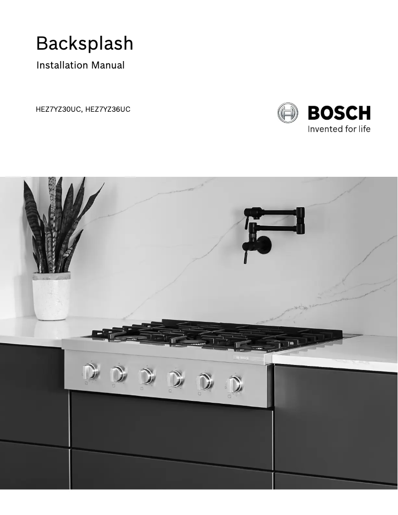 Page 1 de la notice Guide d'installation Bosch HEZ7YZ30UC