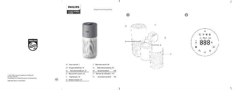 Page 1 de la notice Manuel utilisateur Philips AC3039