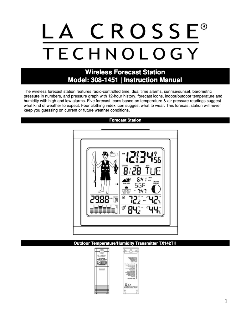 Imagen de la primera página del manual del dispositivo 308-1451V2