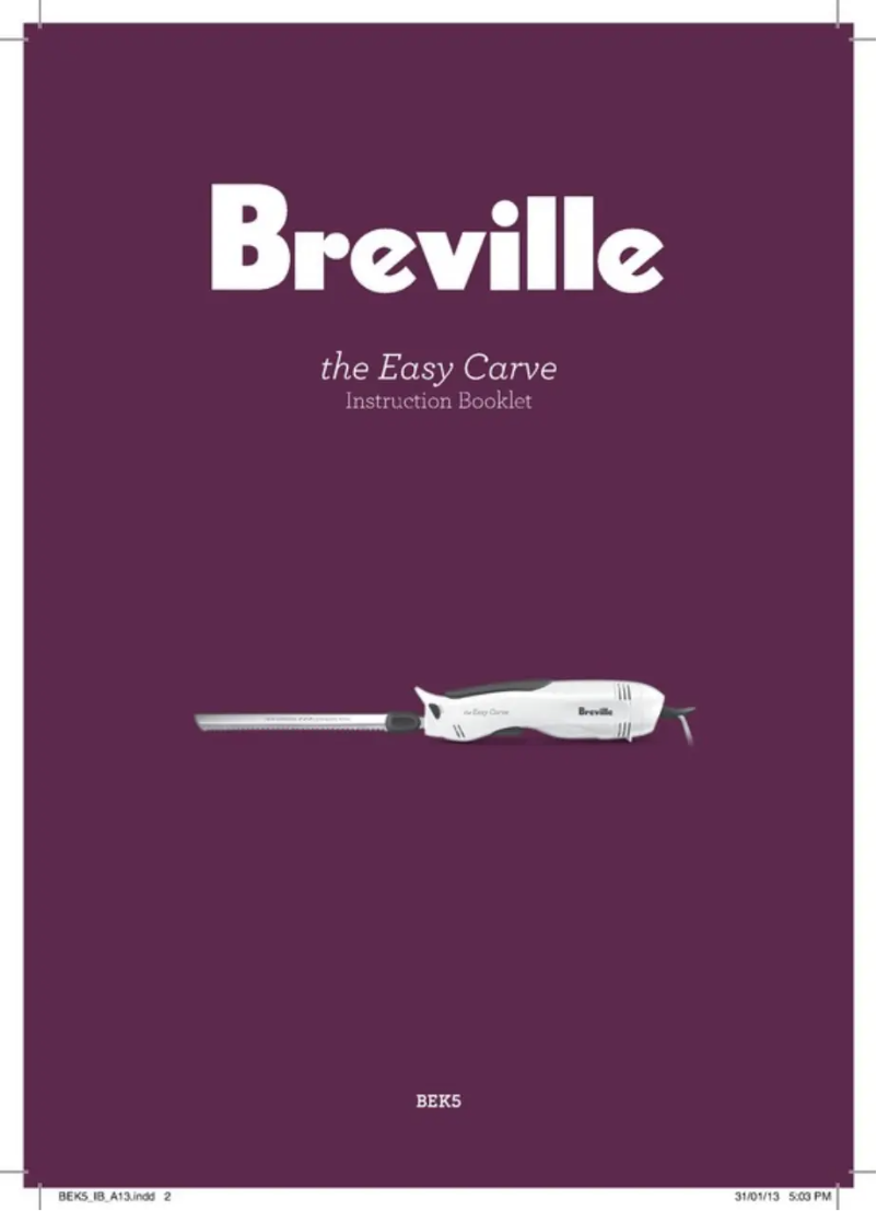 Page 1 of the manual User Manual Breville Ezy Carve BEK5