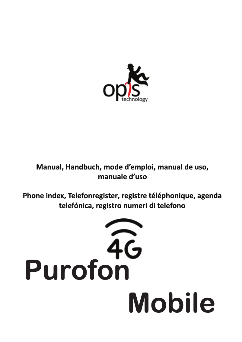 Page 1 de la notice Manuel utilisateur Opis Purofon mobile