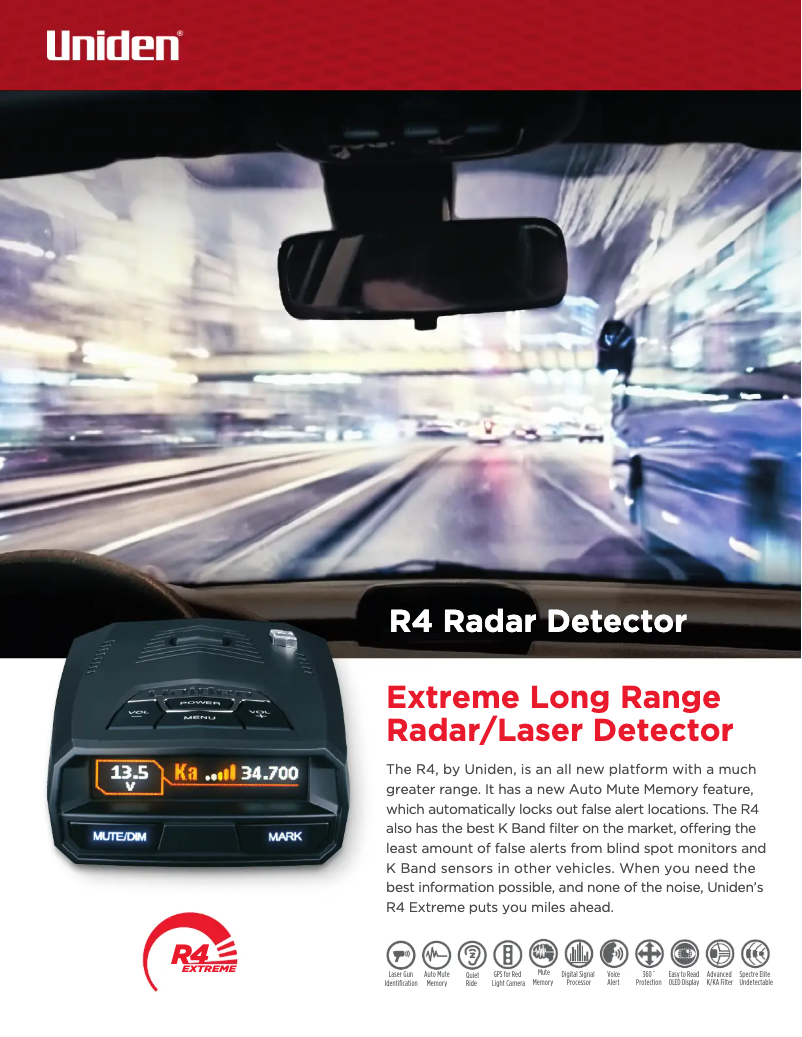 Page n°1 - Fiche technique Uniden R4