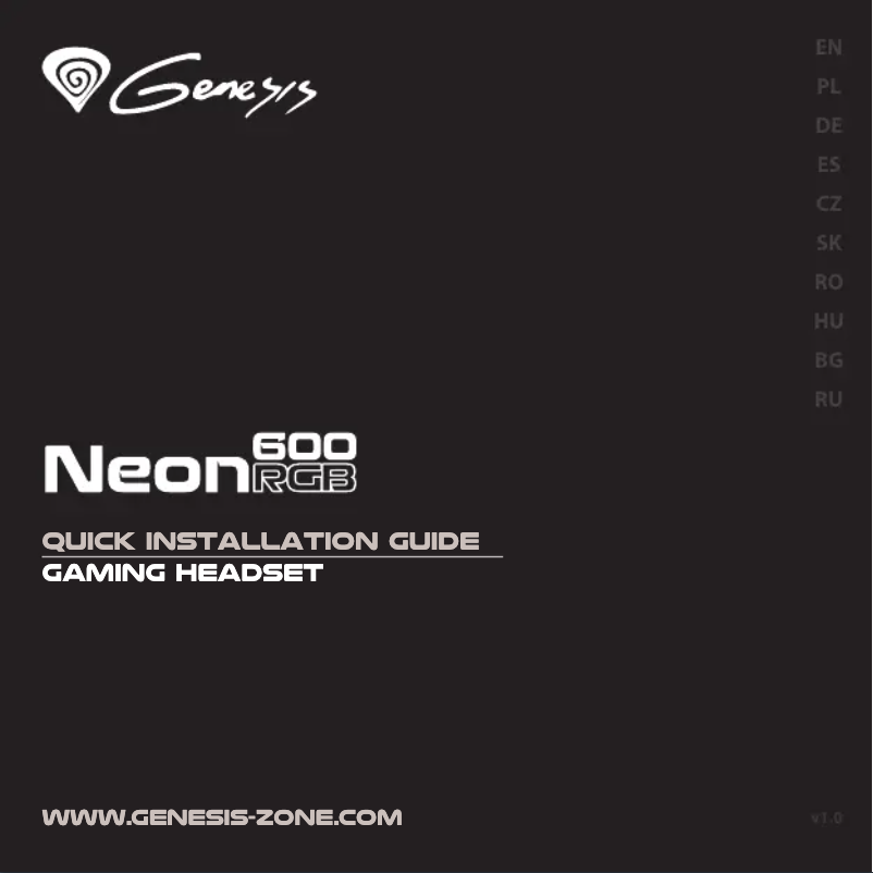 Image de la première page du manuel de l'appareil Neon 600 RGB