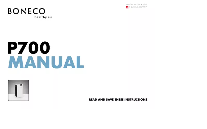 Page n°1 - Manuel utilisateur Boneco P700