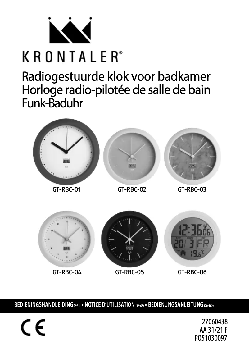 Page n°1 - Manuel utilisateur Krontaler RBC-06