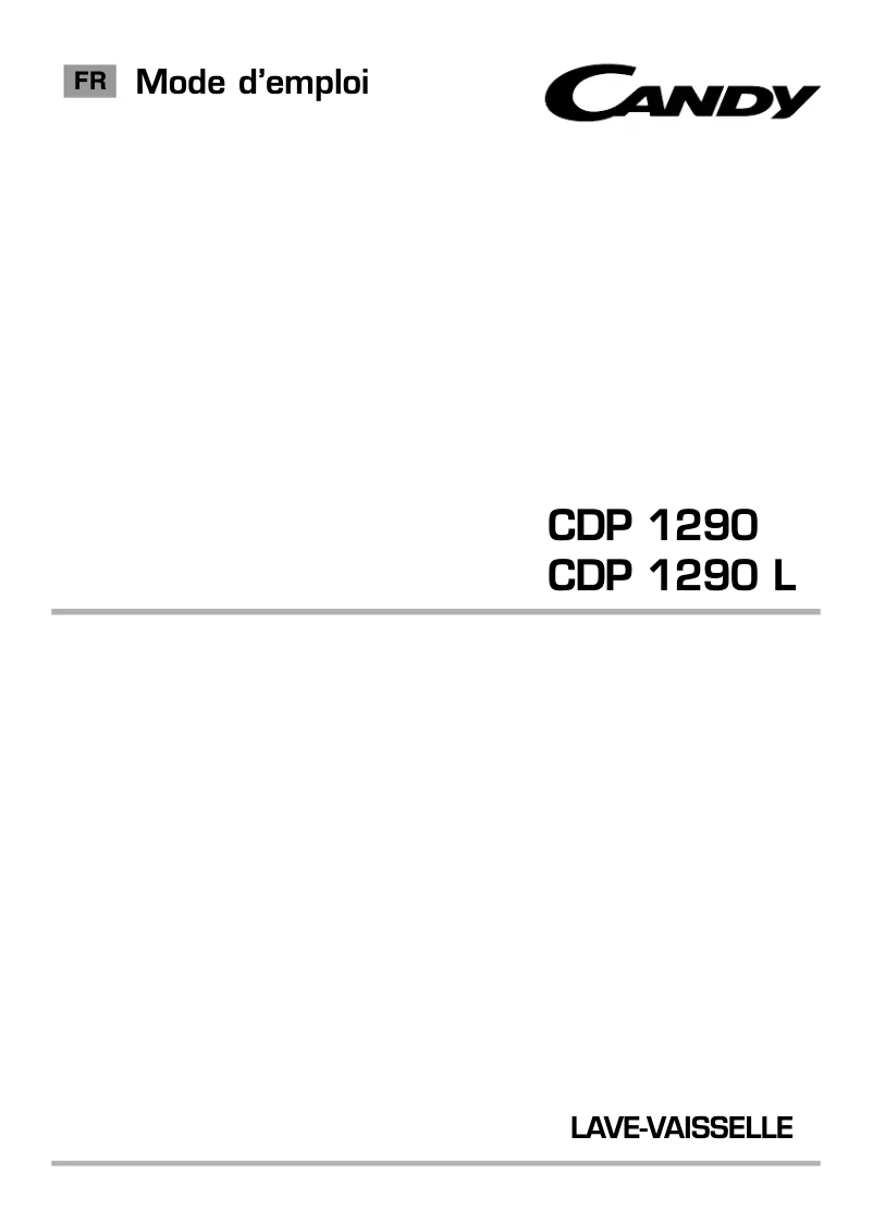 Image de la première page du manuel de l'appareil CDP 1290L-47
