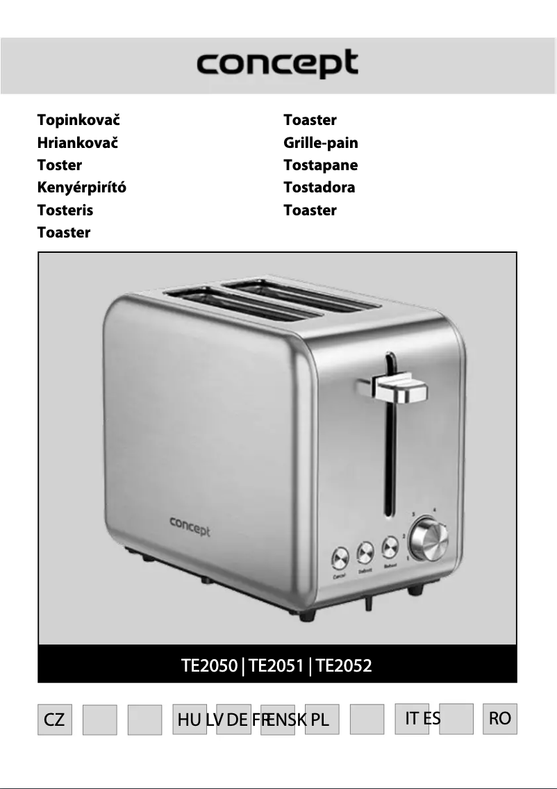 Image de la première page du manuel de l'appareil TE2052