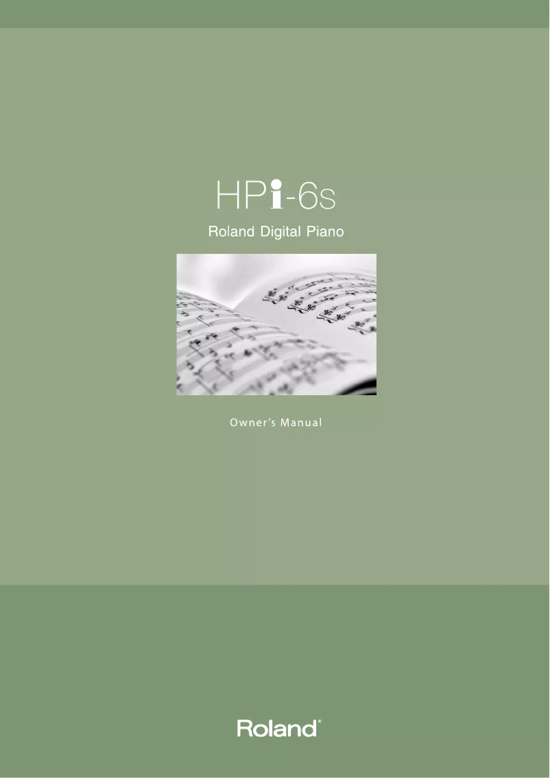 Page 1 de la notice Manuel utilisateur Roland HPi-6s