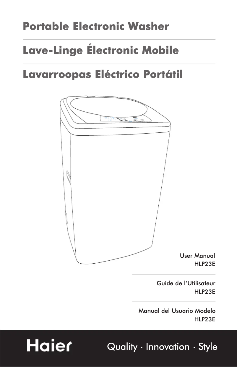 Image de la première page du manuel de l'appareil HLP23E