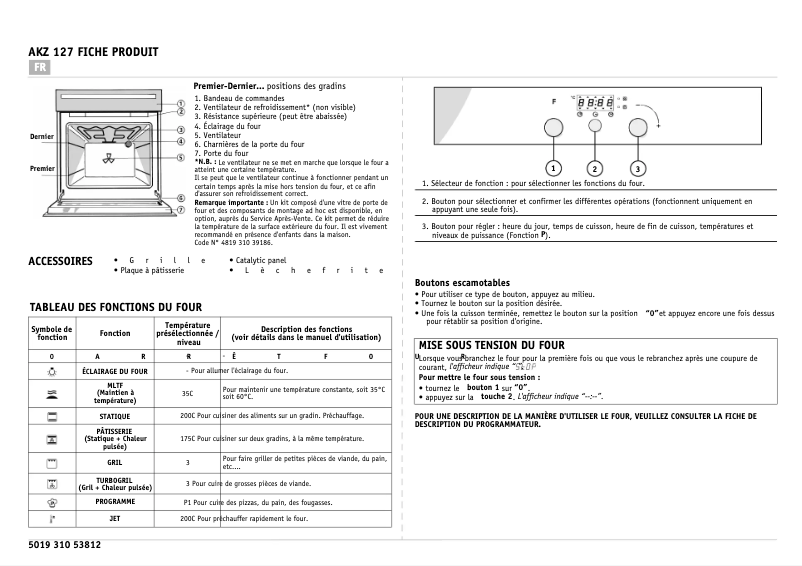 Imagen de la primera página del manual del dispositivo AKZ 127 IX