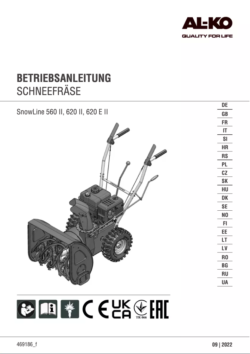 Imagen de la primera página del manual del dispositivo SnowLine 620 E II