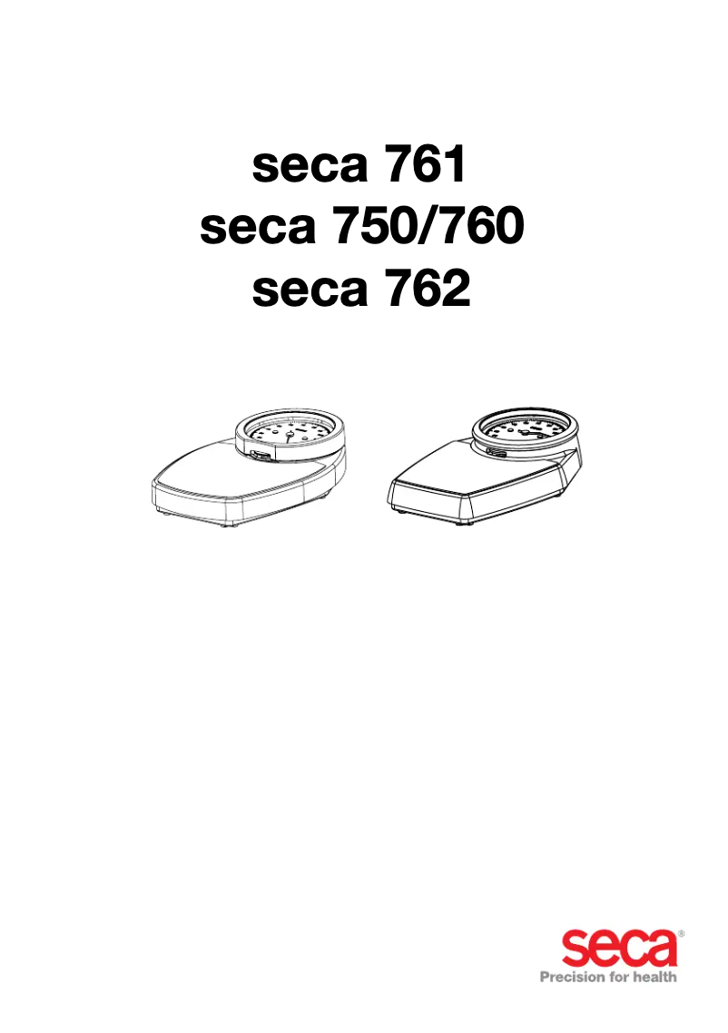 Page 1 de la notice Manuel utilisateur Seca 760