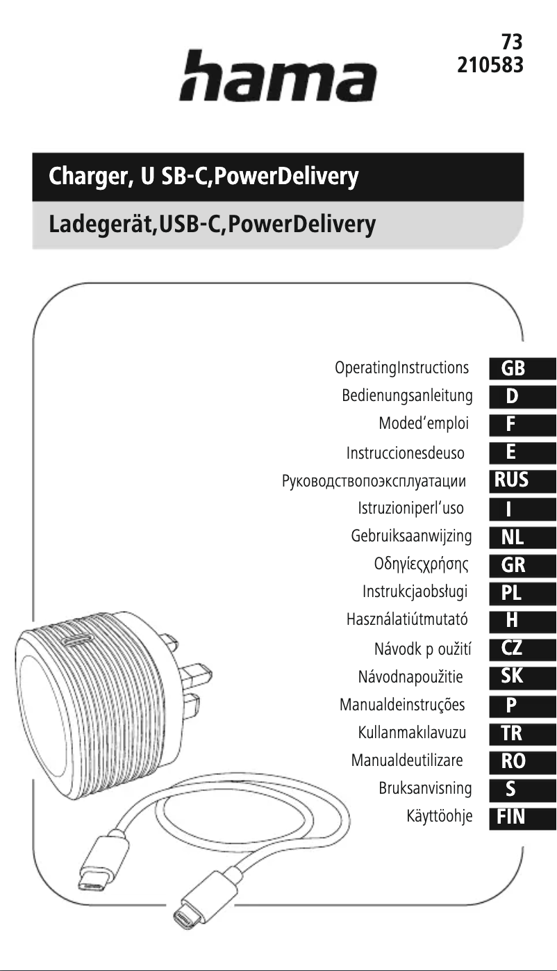 Image de la première page du manuel de l'appareil 73210583