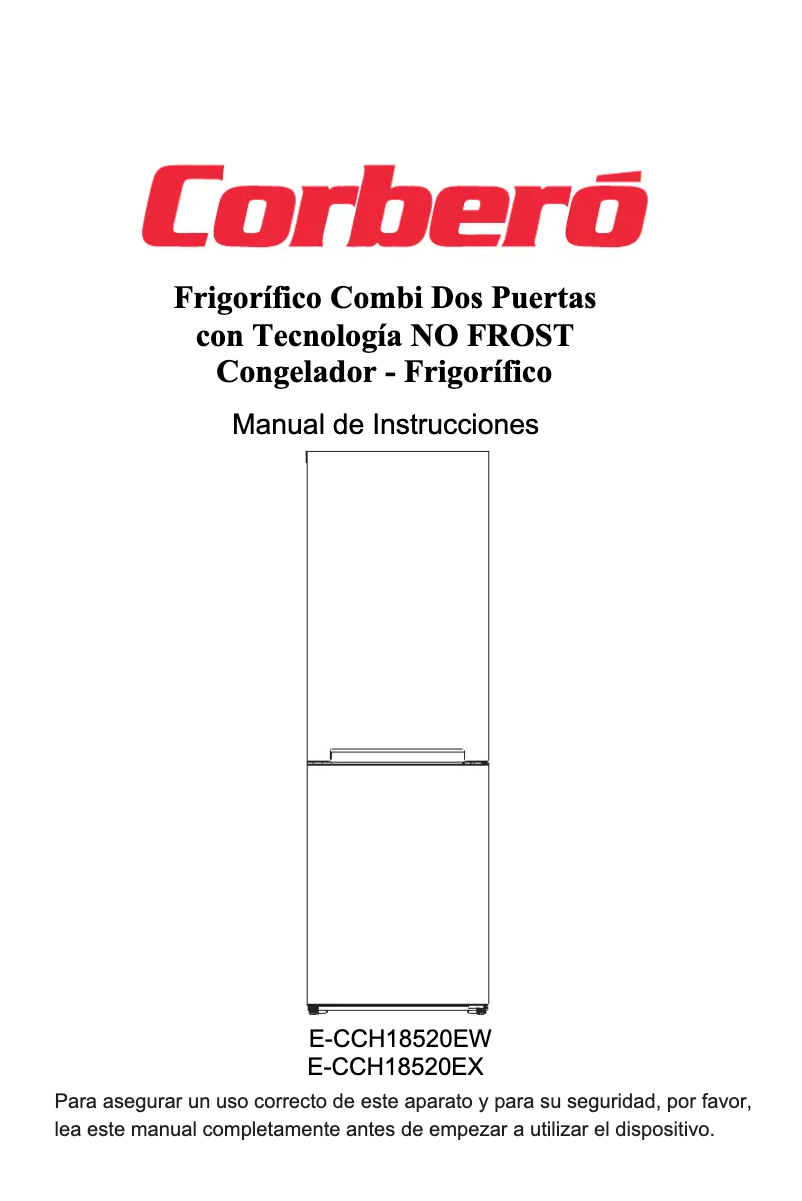 Page n°1 - Manuel utilisateur Corbero E-CCH18520EX