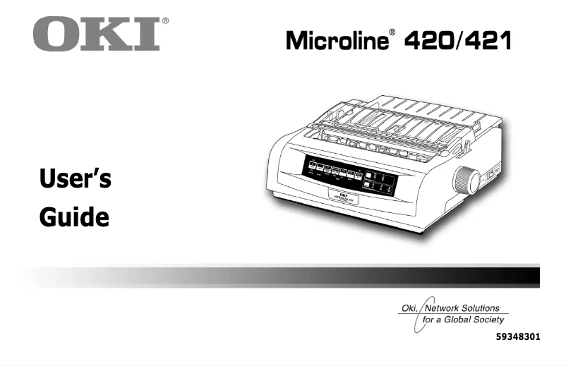 Page n°1 - Manuel utilisateur OKI Microline 421