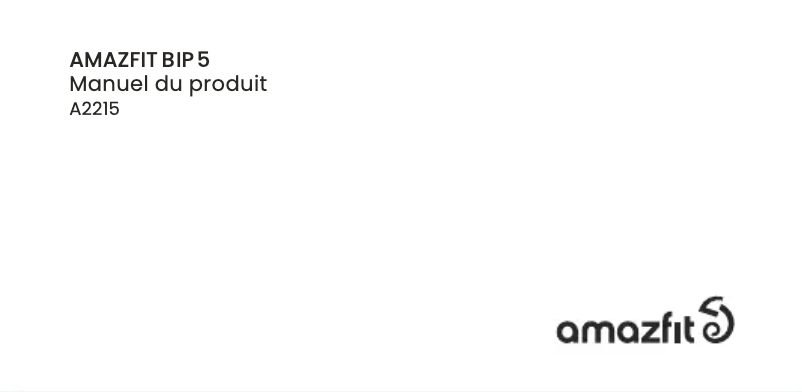 Page n°1 - Manuel utilisateur Amazfit Bip 5