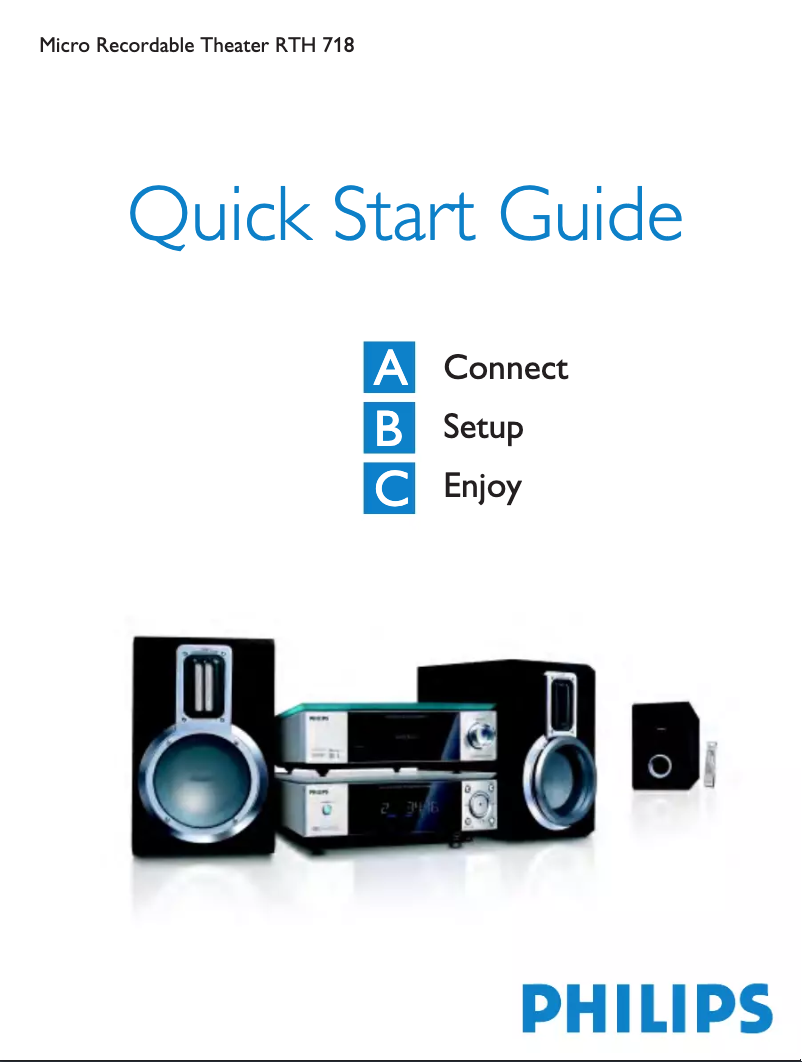 Página 1 del manual Guía de inicio rápido Philips RTH718