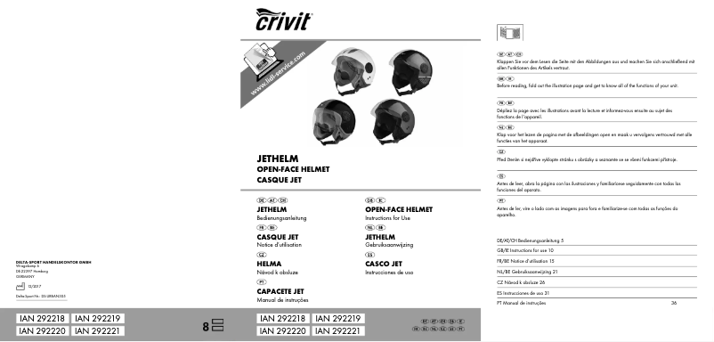 Page 1 de la notice Manuel utilisateur Crivit IAN 292219