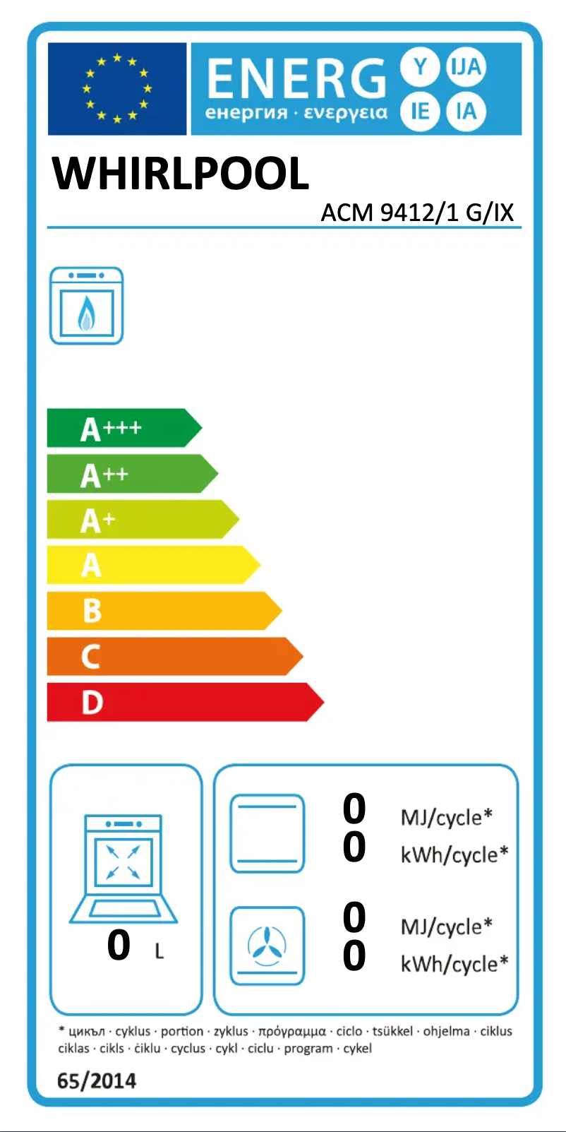 Image de la première page du manuel de l'appareil ACM 9412/1 G/IX