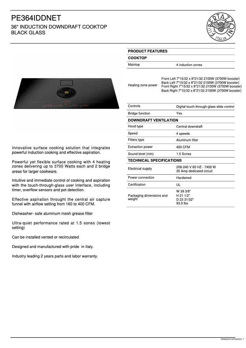 Image de la première page du manuel de l'appareil PE364IDDNET