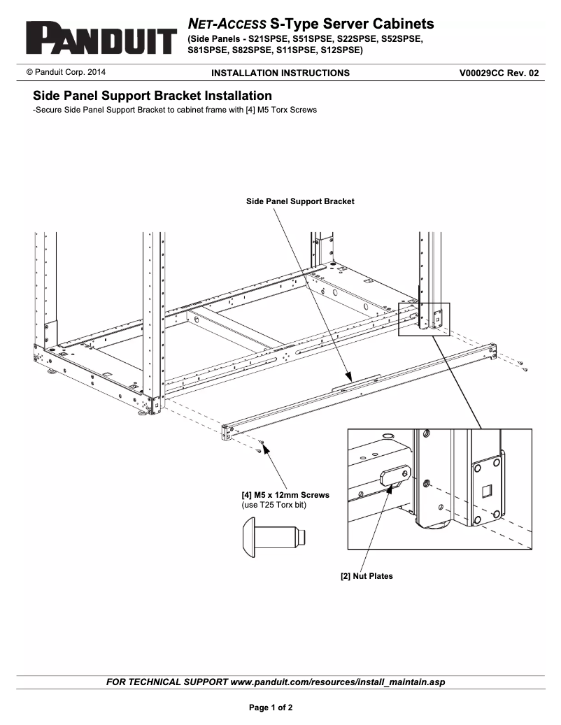 Page 1 de la notice Manuel utilisateur Panduit S52SPS