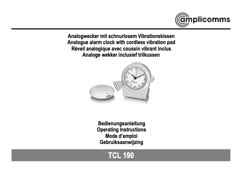 Page n°1 - Manuel utilisateur Amplicomms TCL 190