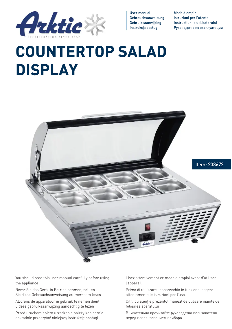 Page n°1 - Manuel utilisateur Arktic 233672