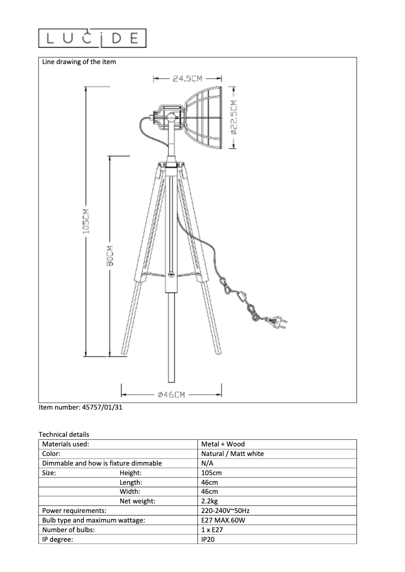 Página 1 del manual Manual de usuario Lucide Joshua