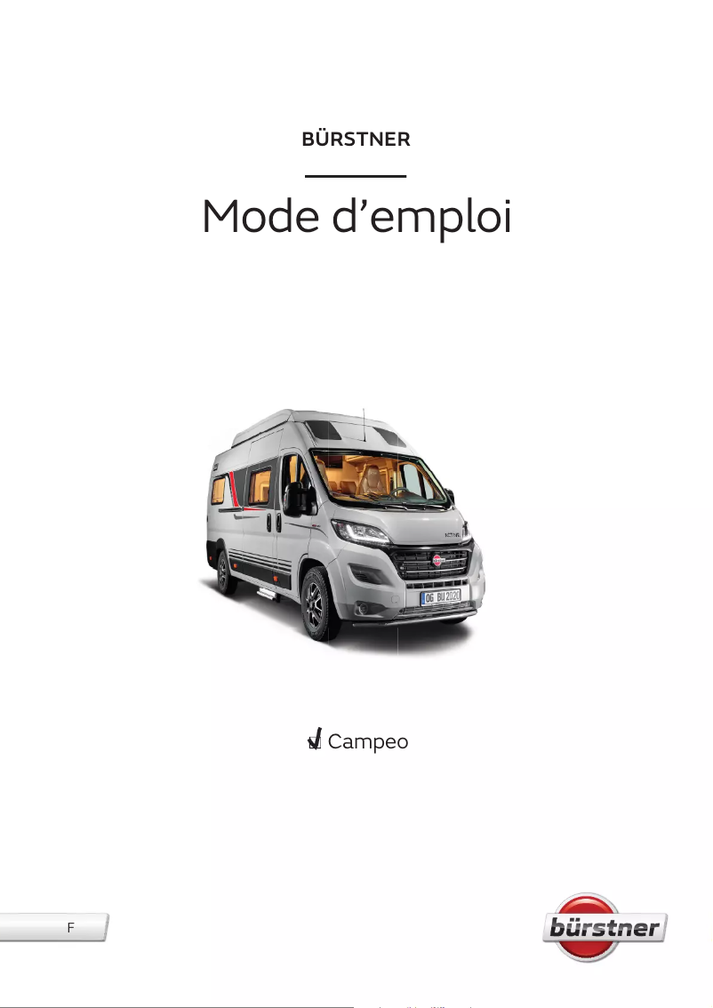 Page 1 de la notice Manuel utilisateur Bürstner Campeo (2020)