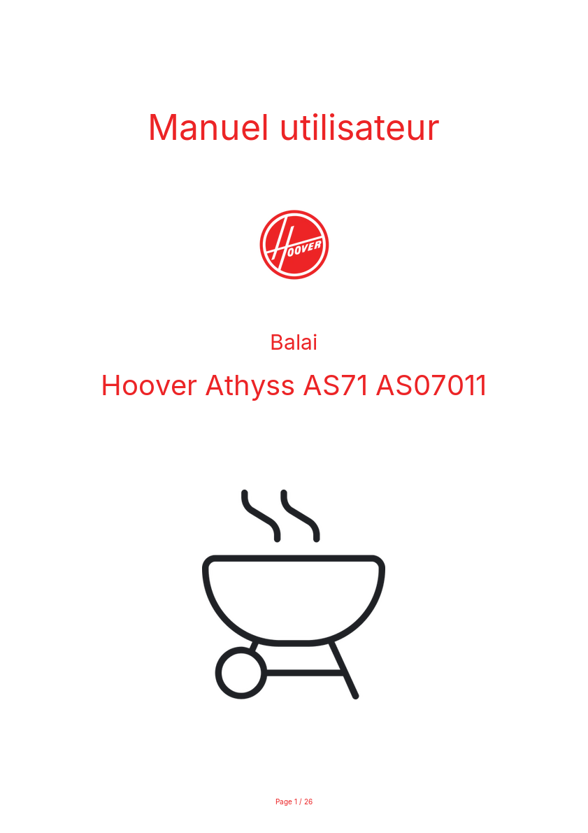 Image de la première page du manuel de l'appareil Athyss AS71 AS07011