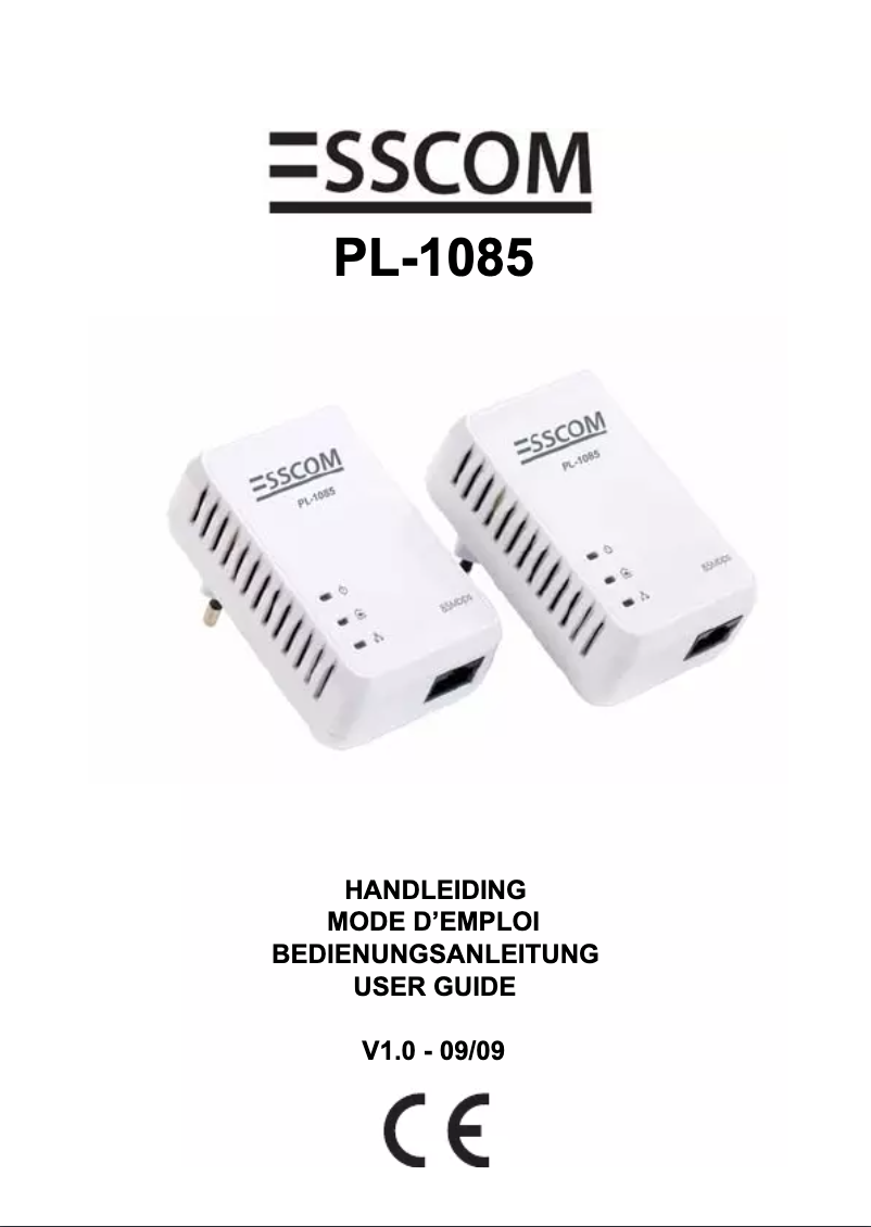 Image de la première page du manuel de l'appareil PL-1085